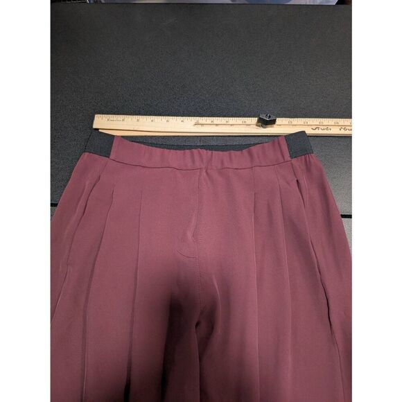 Suzy D High-Waisted Elastic Waistband Andrey T Trouser Pants  Merlot Size Large - Picture 6 of 7
